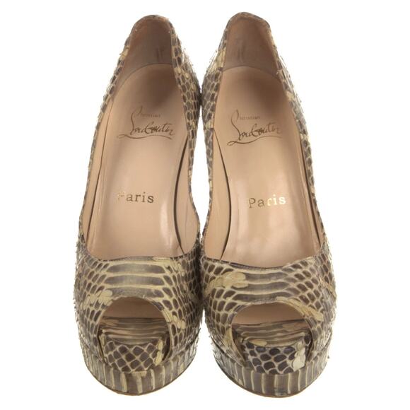 Christian Louboutin Authentic Python Pumps Size 37.5 / 7 US - Picture 1 of 6